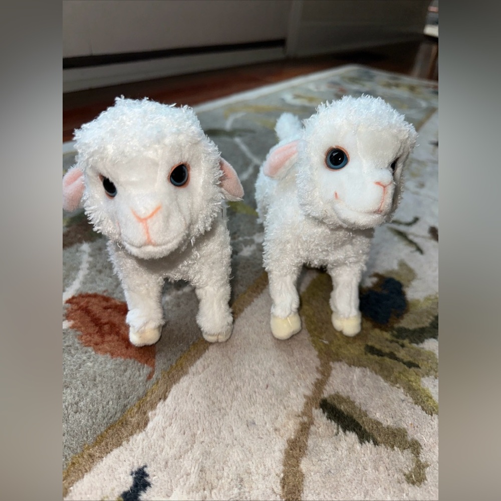 2008 FurReal Friends Newborn Lamb Baby Toy, Animated Set Of 2